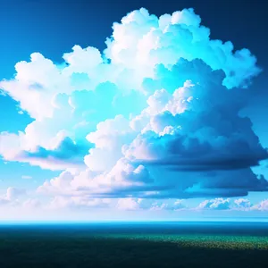 Vibrant Sky Over Ocean - Summer Weather