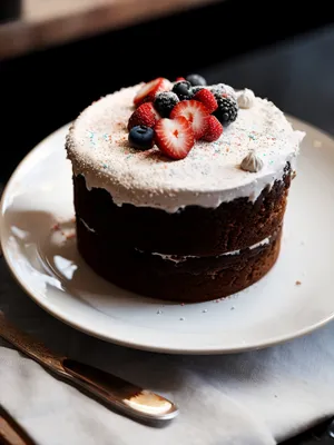 Delicious Berry Chocolate Cake with Creamy Icing