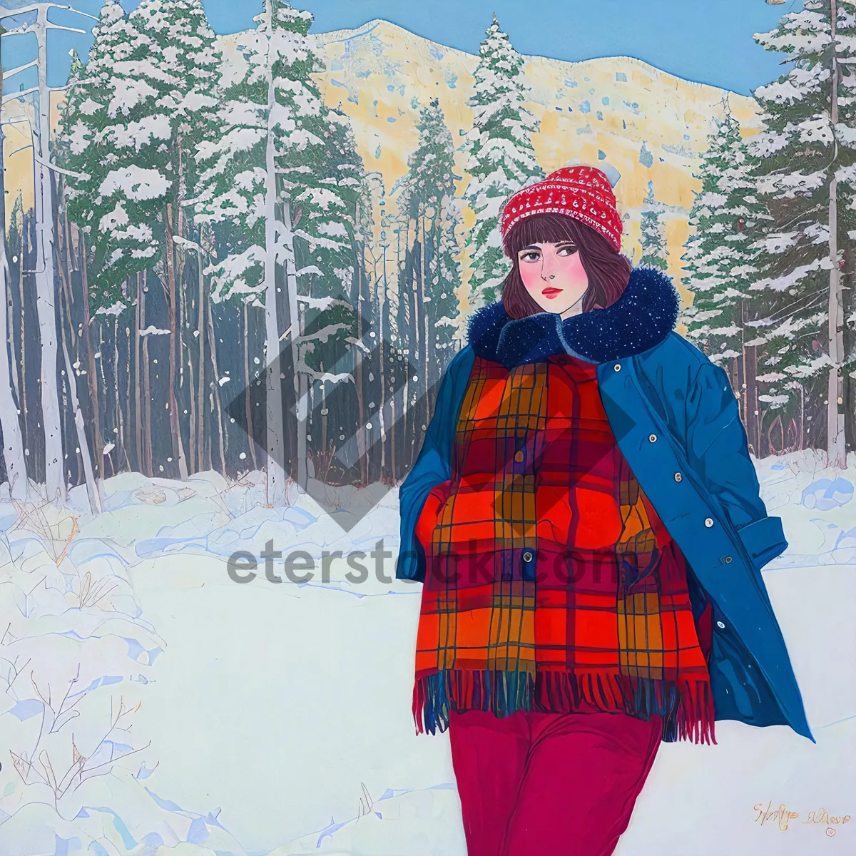 Picture of Winter Comedian in Colorful Cloak