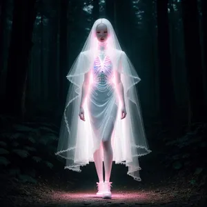 Fashion Model in Dark Sexy Costume Portrait.