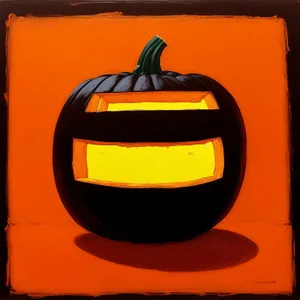 Autumn-themed Evil Jack-o'-Lantern Vegetable Lamp