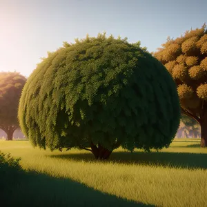 Golden Harvest: Bales of Hay in a Summer Meadow