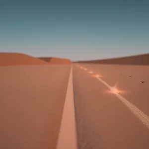 Desert Horizon: Sand Dunes and Endless Sky