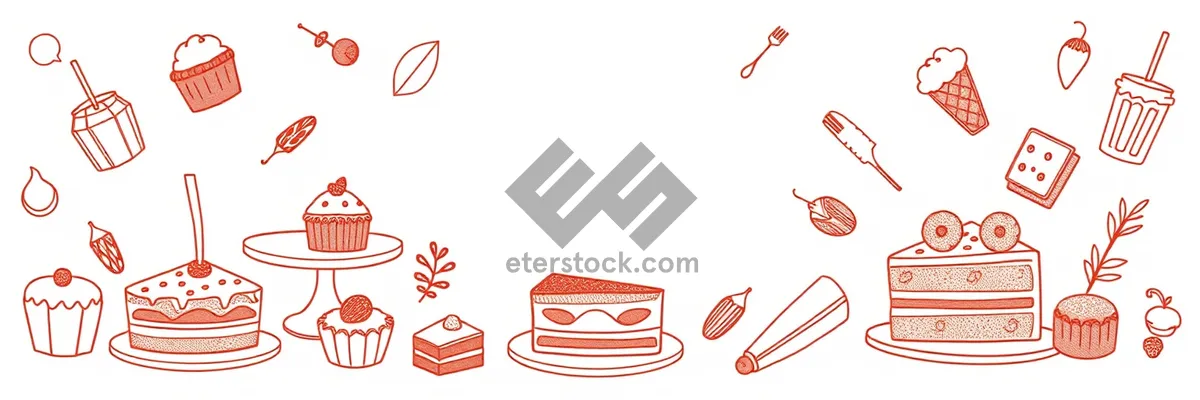 Picture of Graphic symbol design element set for love cards