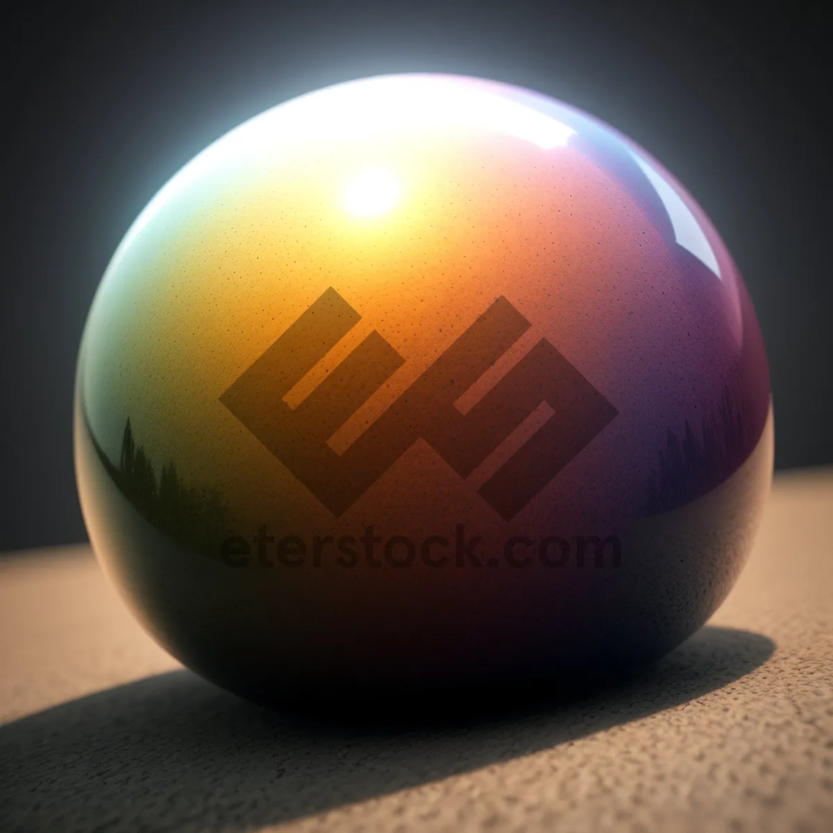 Picture of Easter Egg Ball in 3D: A Symbol of Round Objects