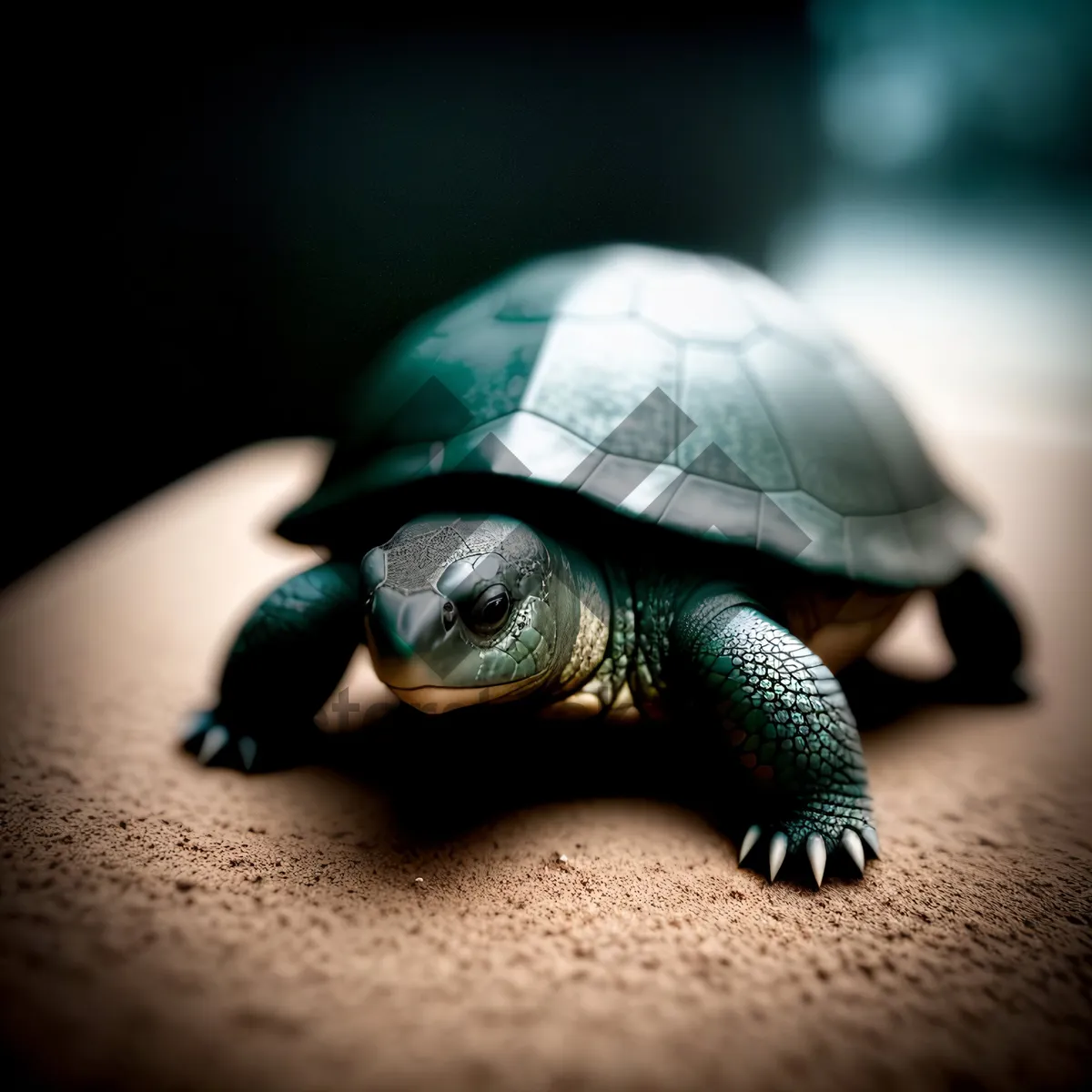 Picture of Slow and Steady: Adorable Turtle in its Protective Shell