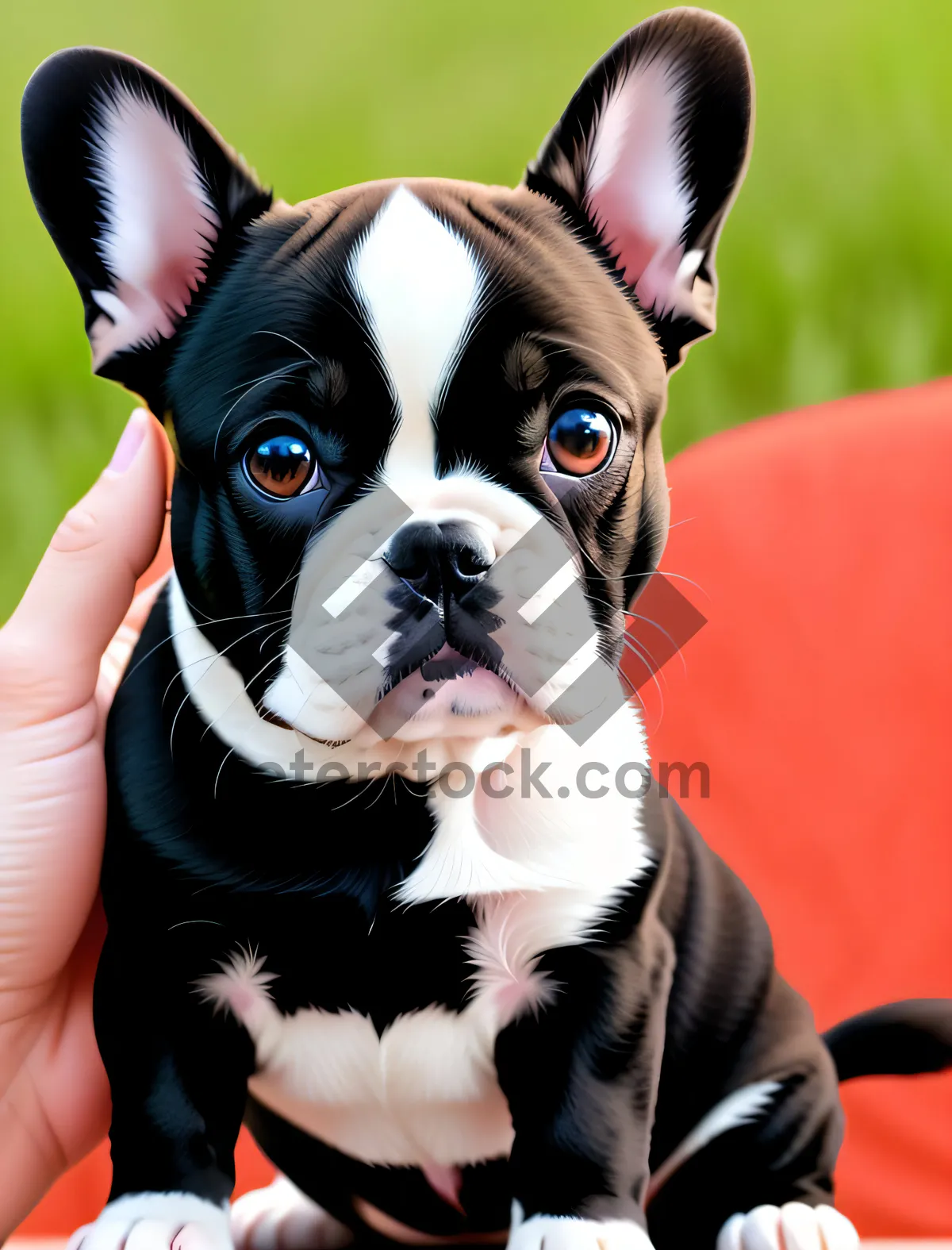 Picture of Cute Bulldog Terrier: Adorable Wrinkle-Faced Hunting Dog