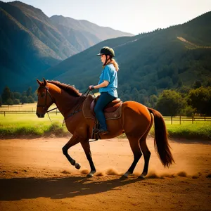 Majestic Stallion in a Rural Field