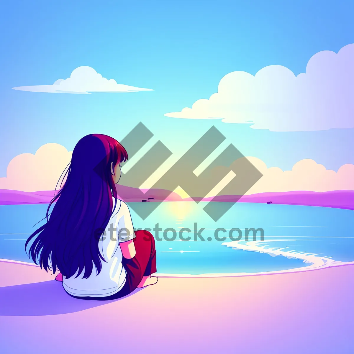 Picture of Serene Skyline Silhouette: Design, Silhouette, Sky, Sea