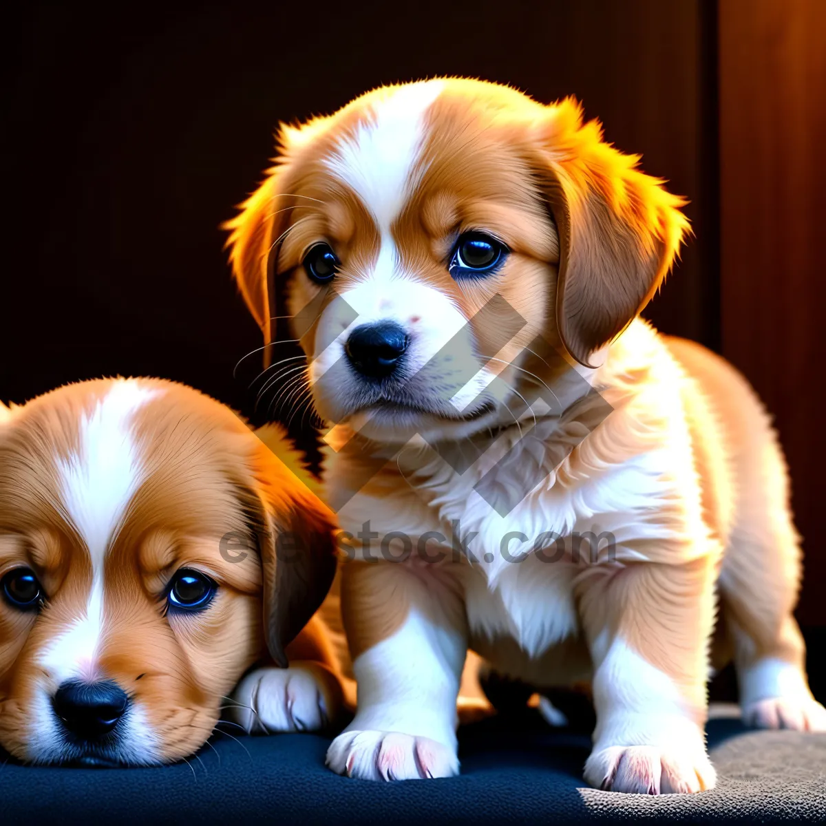 Picture of Adorable Toy Spaniel Puppy with a Playful Expression