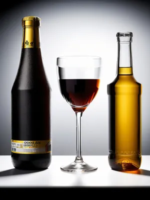 Glamorous Wine Celebration with Vintage Bottles and Glasses