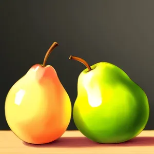 Shiny Apple Icon - Healthy Fruit Label