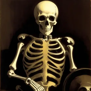 Terrifying Skull in Black Sconce - Anatomical 3D Sculpture