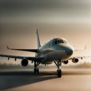 High-Flying Airliner in Clear Skies