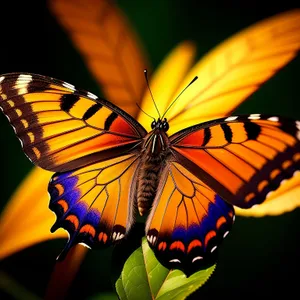 Colorful Monarch Butterfly on Summer Flower