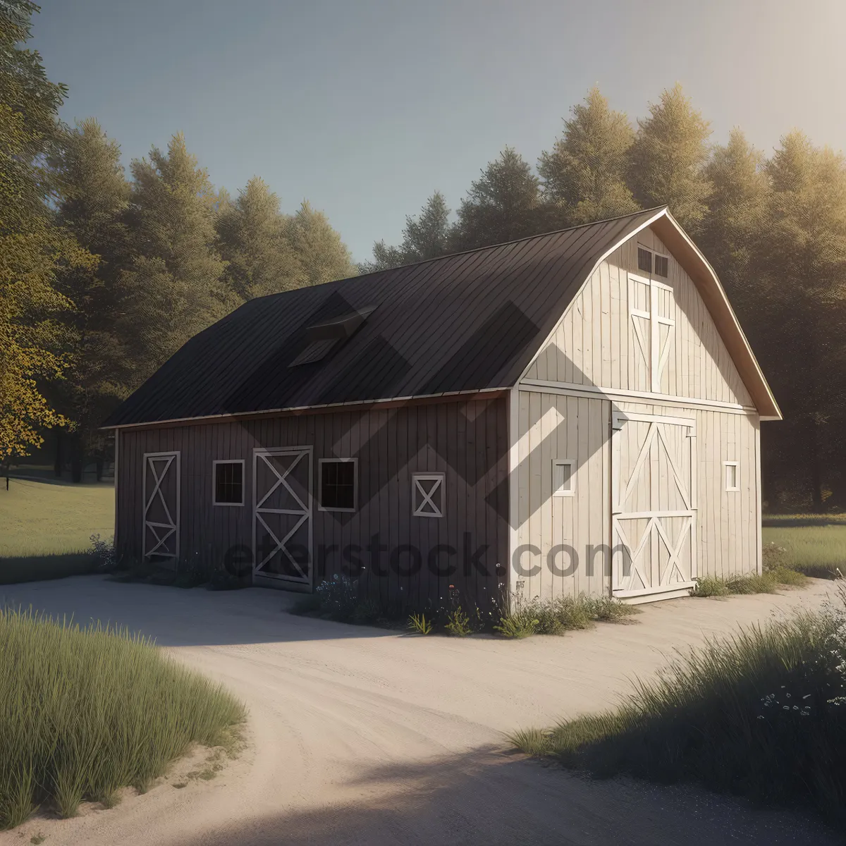 Picture of Rustic Barn Amongst Countryside Trees