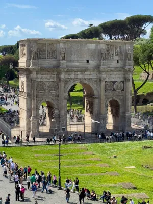 Ancient Roman Triumphal Arch in Historic City Landmark