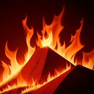 Blazing Inferno: Fiery Warmth in Artful Design