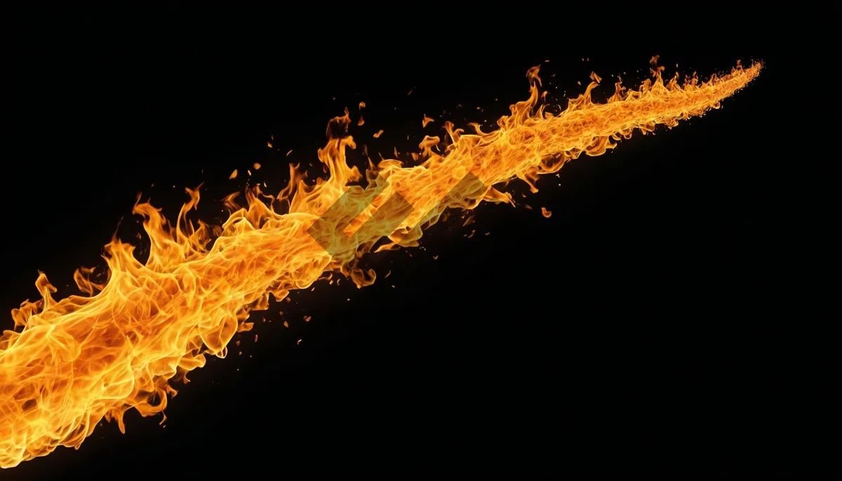 Picture of Fiery Sky: Bright Orange Blaze and Smoke