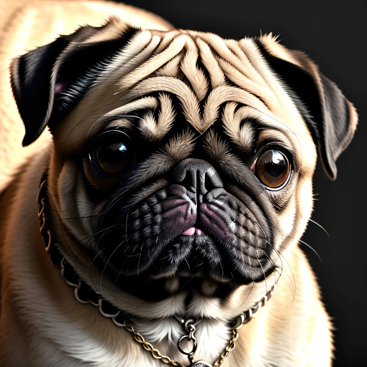 Picture of Adorable Pug Bulldog - Wrinkly and Cute!