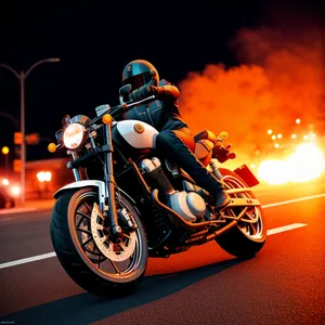 High-Speed Motorbike Racing Helmet on Wheels