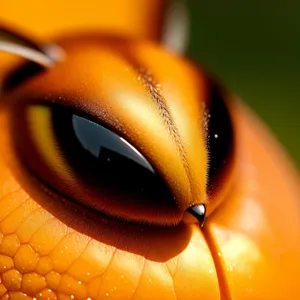 Coiled Gastropod Snail Close-Up with Fruit.