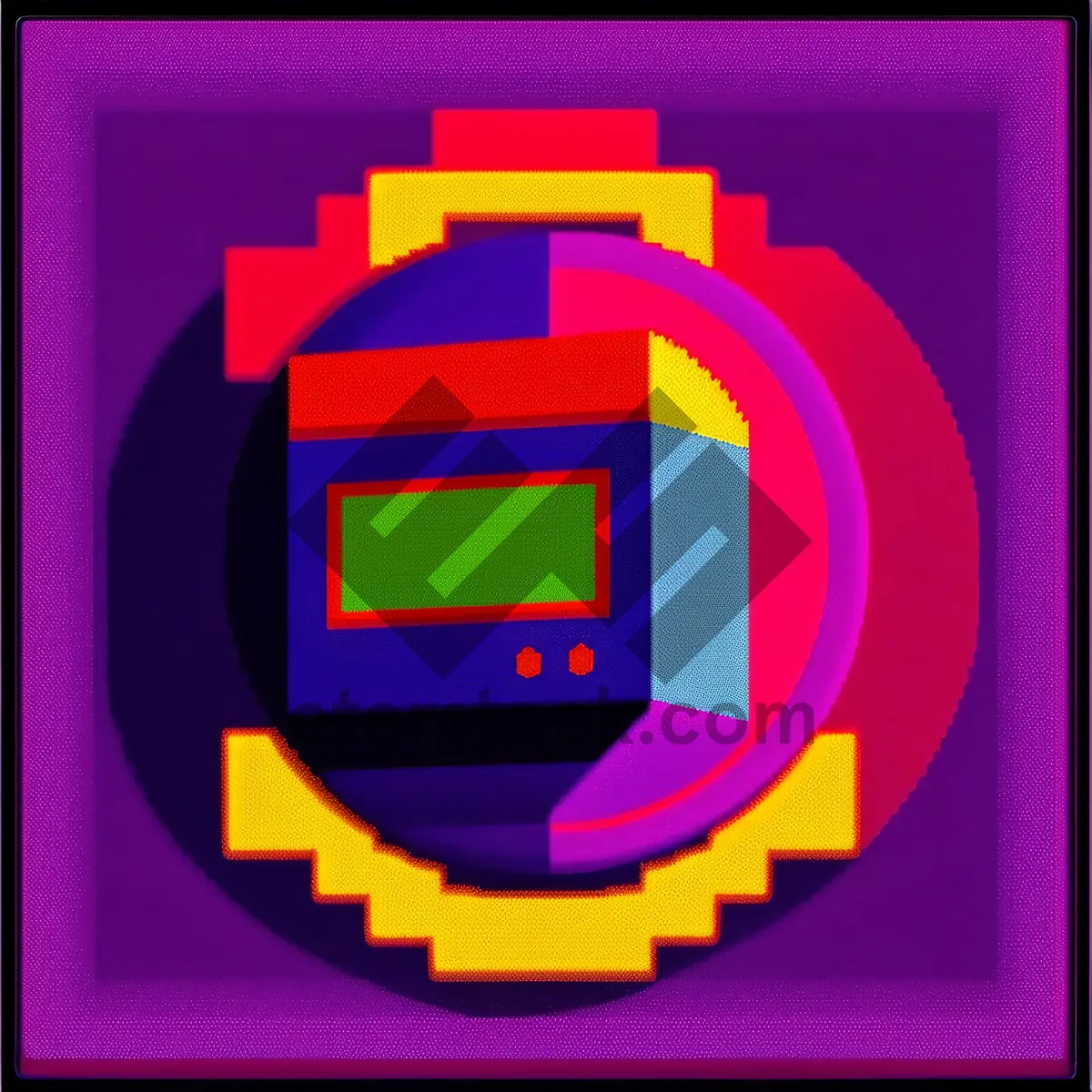 Picture of Digital Fire Station Icon - 3D Watch Symbol