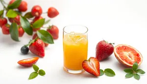 Berry Strawberry Tea with Mint and Ice