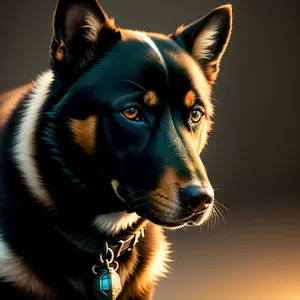 Adorable Purebred Border Collie Shepherd Dog Portrait