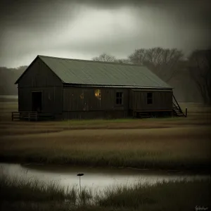 Vintage Mobile Home on Rural Farm