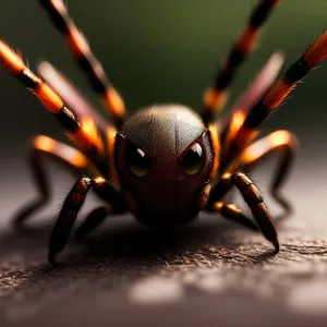 Close-up of Black Widow Spider in the Wild