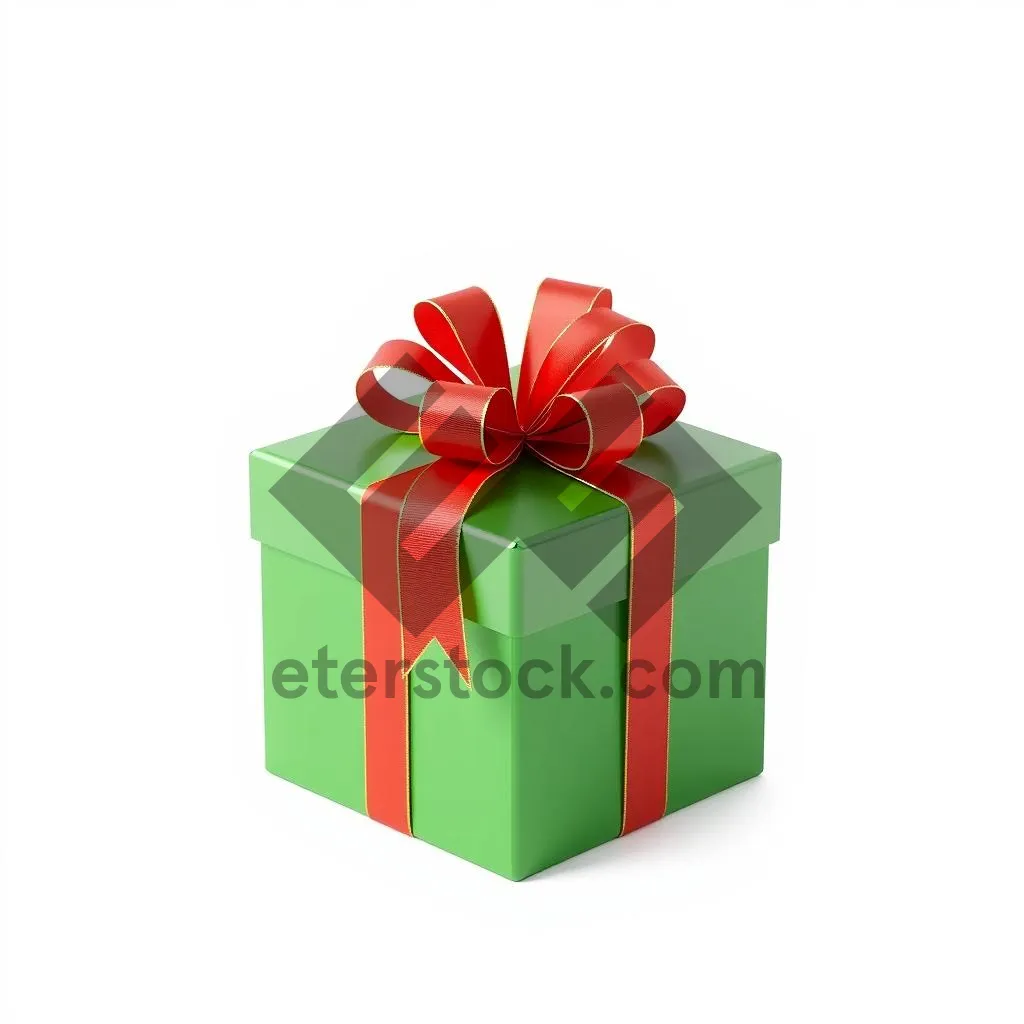 Picture of Festive Gift Box with Shiny Bow