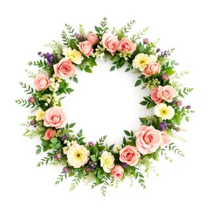Retro floral pattern silhouette decoration for holiday card.