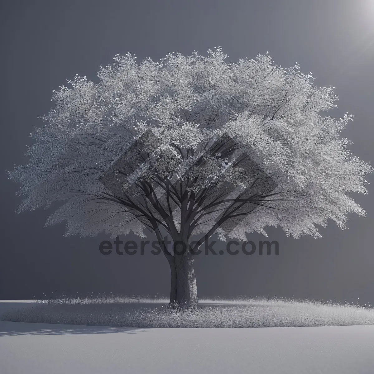 Picture of Majestic Winter Wonderland: Serene Snowy Landscape Beneath Clear Blue Skies