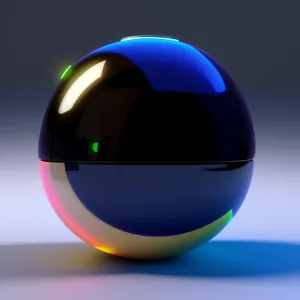 Shiny Glass Globe Icon - 3D World Sphere Design