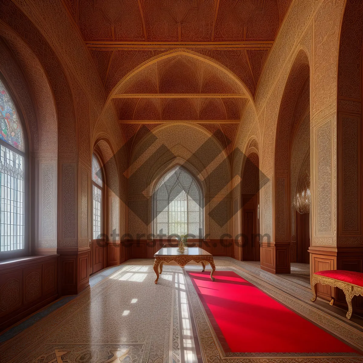 Picture of Stunning Gothic Cathedral Interior with Intricate Vaults