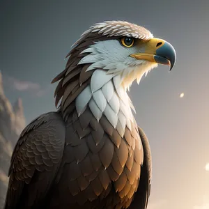 Predatory Majesty: Yellow-eyed Falcon in Flight