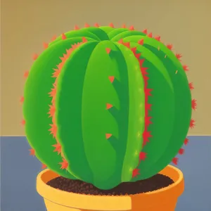 Candy Cactus Plant with Rubber Band Decoration