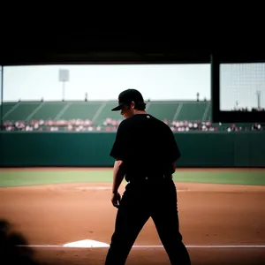 Patriotic Crowd Cheering in Bright Stadium Lights