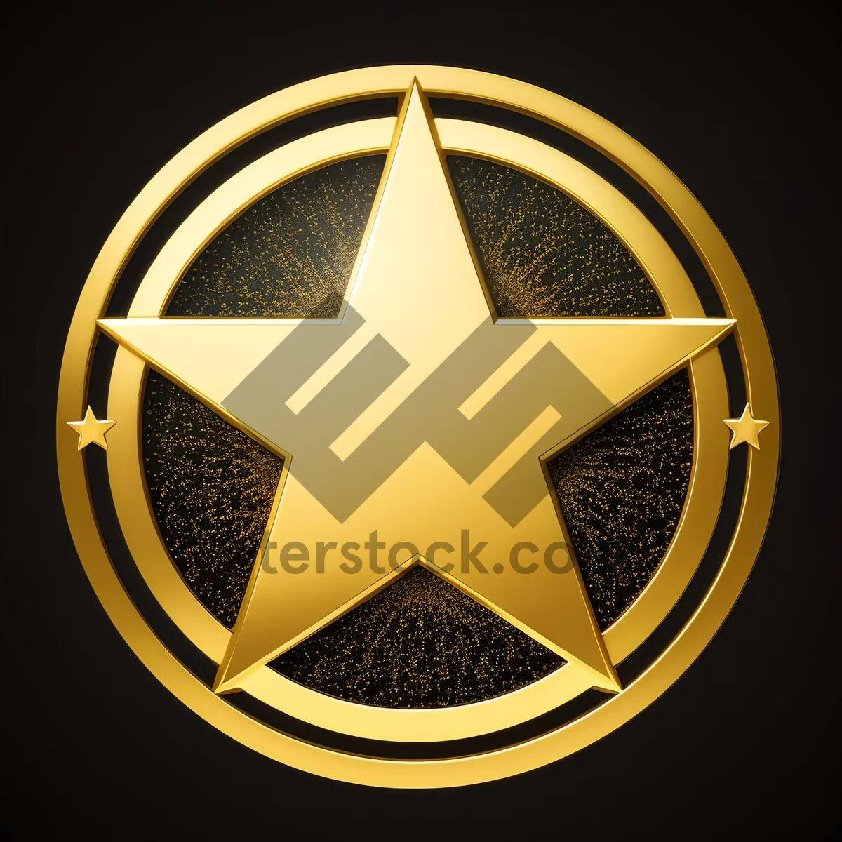 Picture of Shiny black heraldry symbol icon with gem
