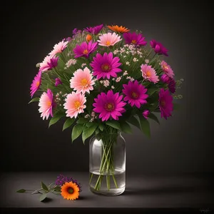 Vibrant Pink Daisy Flower Bouquet