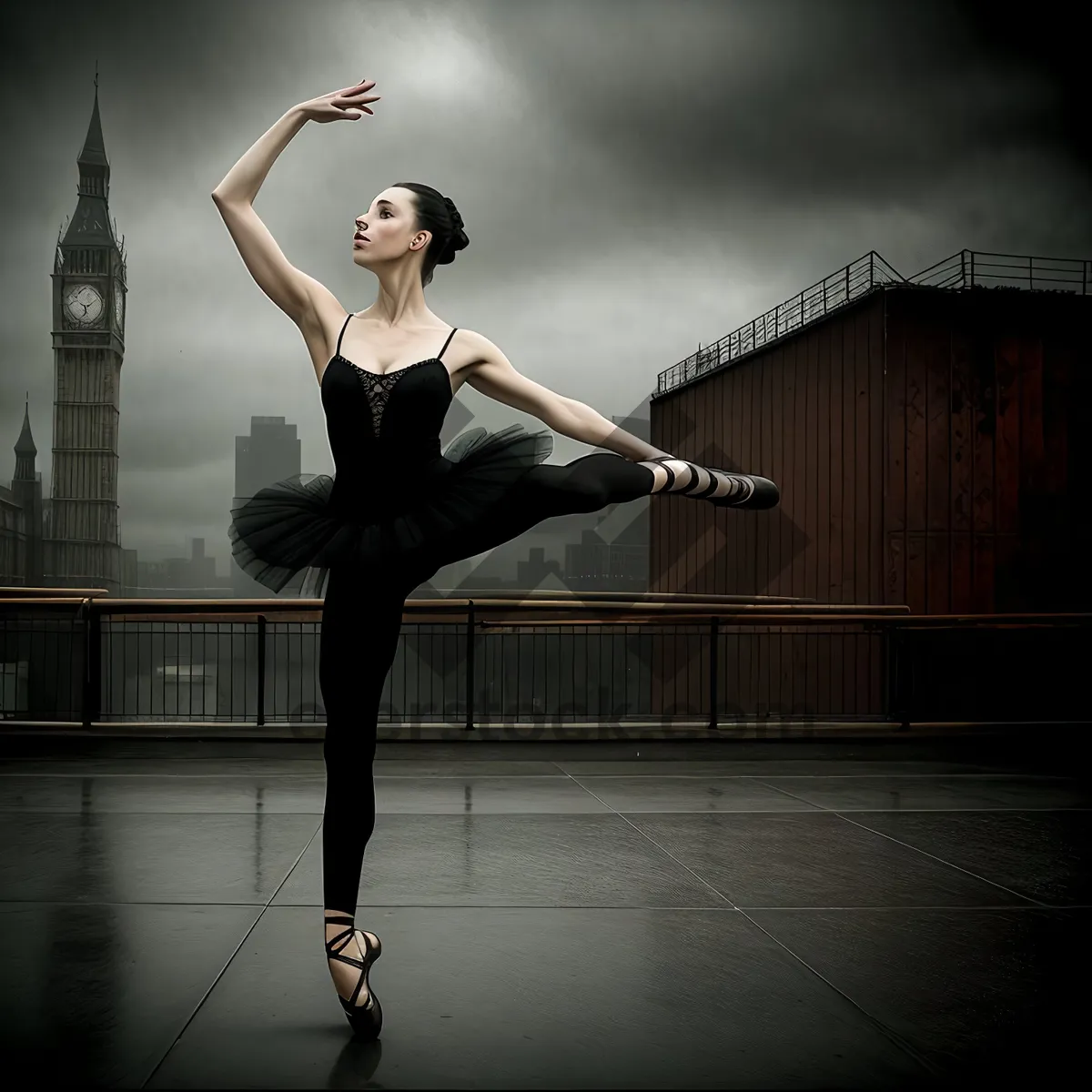 Picture of Dynamic Dancer in Motion: Fitness and Elegance