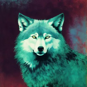 White Timber Wolf: Majestic Canine with Piercing Eyes