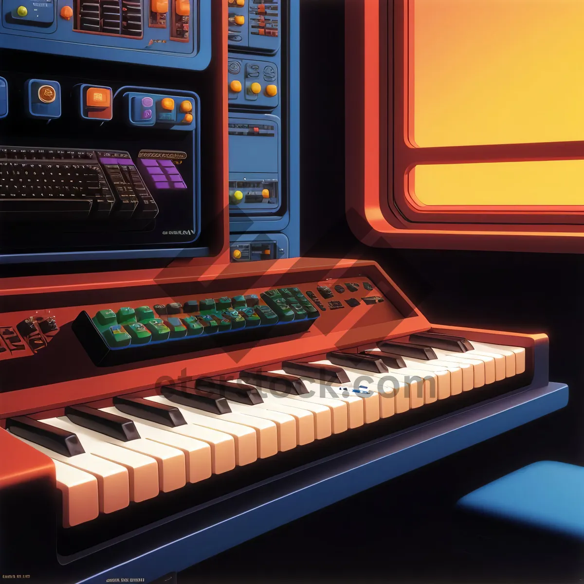 Picture of Electronic Keyboard: Synthesizing Musical Sound with Precision