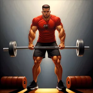 Strong man lifting weights at the gym.