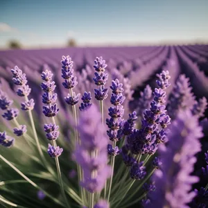Lavender Fields in Bloom: A Fragrant Purple Landscape