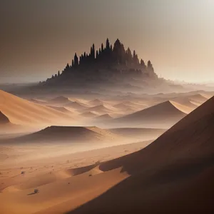 Scorching Moroccan Desert Sands Under Sunny Sky