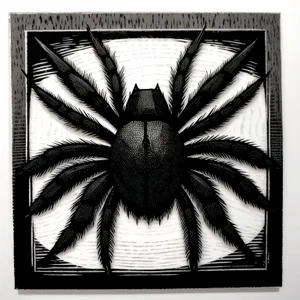 Artistic Window: Intricate Tarantula Web Design