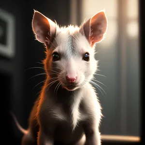 Fluffy Furry Friend with Whiskers and Curious Eyes