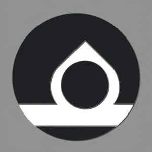 Sleek Black Symbol Design: Circle Icon